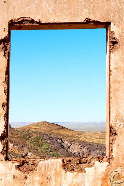 Sahara áfrica em morocco janela vila histórica — Fotografia de Stock