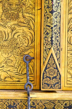 Tayland ve Asya soyut çiçek din çapraz     