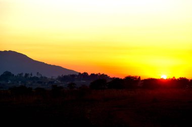  Güney Afrika soyut bulut ve günbatımı  