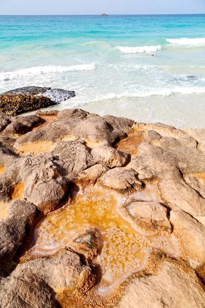 In oman coastline sea ocean  salt — Stock Photo, Image