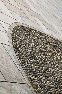 mozzate sokak soyut kaldırım bir çinilerini, tuğla ve