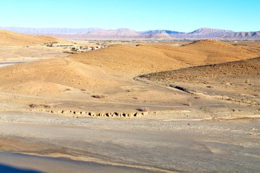 kahverengi inşaat Vadisi Fas Afrika,