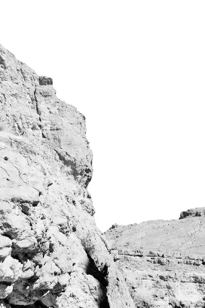 No oman o desfiladeiro velho da montanha e o canyon o céu nublado profundo — Fotografia de Stock