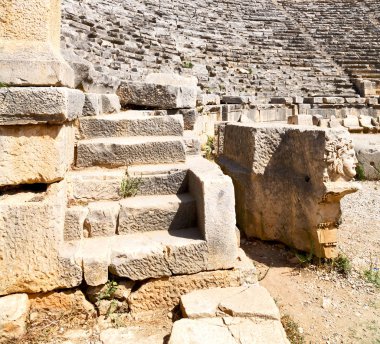 Nekropol ve yerli mezar taş Arkeoloji tiyatroda benim