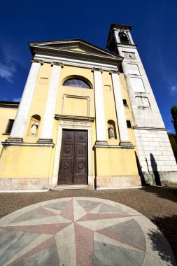 kapalı bir solbiate tuğla kaldırım İtalya lombardy kule  