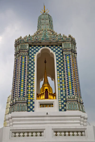 Thailand Asien Bangkok Regen Tempel Farben Dach Himmel — Stockfoto