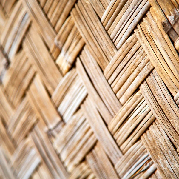 A wall build on wicker bamboo — Stock Photo, Image