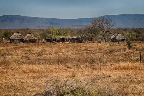 In lesotho  street village near   courtyard — Stock Photo, Image