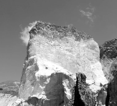 ve bush rock gökyüzü santorini Avrupa Yunanistan'ın yalnız Kuru 