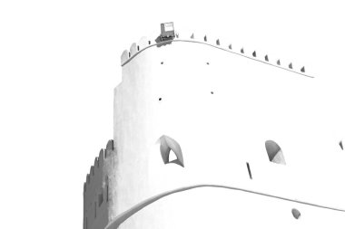 Umman Muscat eski savunma fort battlesment gökyüzü bir
