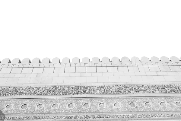 In oman the wall of big muscat mosque — Stock Photo, Image