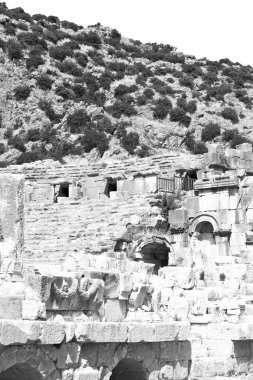  Nekropol ve yerli mezar taş Arkeoloji tiyatroda benim