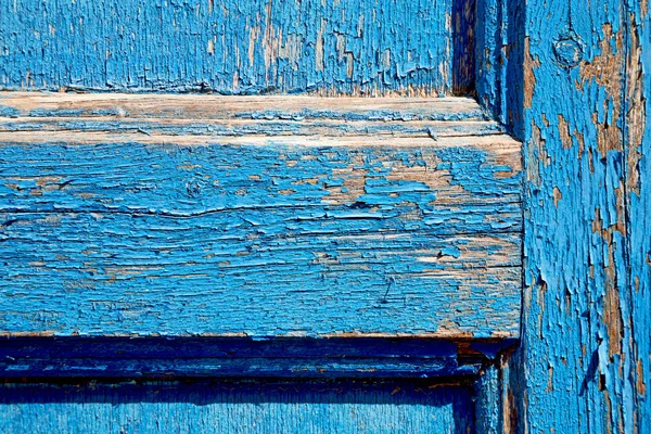Greece home texture di una vecchia porta in legno antico blu a santori — Foto Stock