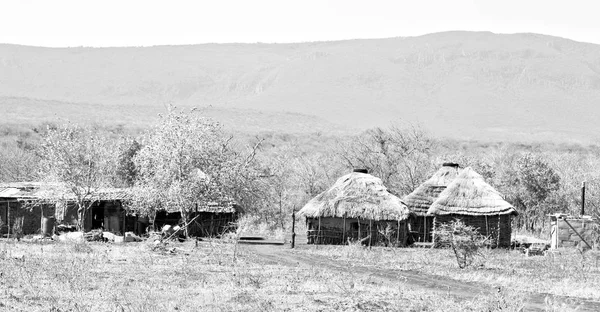 Lesotho street falu közelében udvar — Stock Fotó