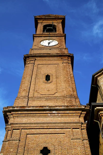 Samarate old abstract   italy   the   wall  and church — Stock Photo, Image