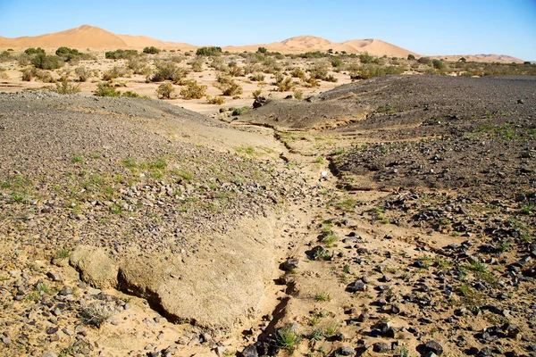 Παλιά ορυκτών στην έρημο της Σαχάρα και βράχος πέτρα Μαρόκο — Φωτογραφία Αρχείου