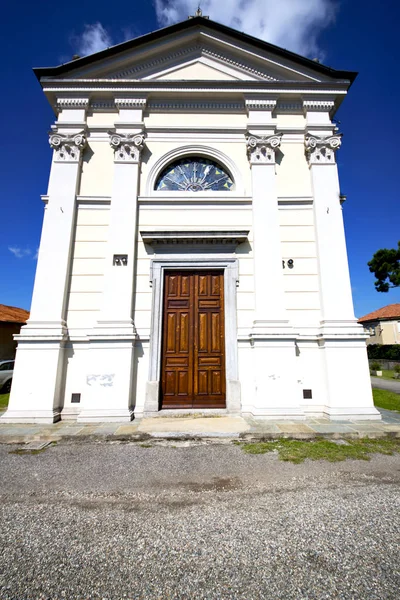  kilise kapalı SUMIRAGO eski tuğla kule kaldırım İtalya 