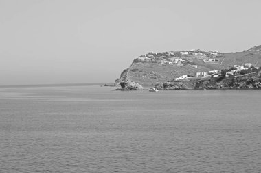 eski cyclades Adası Limanı ve tekne santorini naksos tarihinin