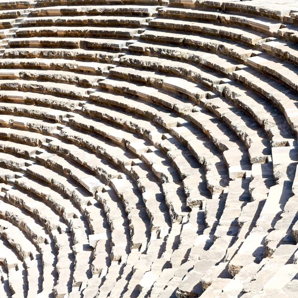 V Turecku Evropa aspendos staré divadlo abstraktní strukturu st — Stock fotografie