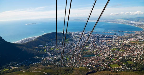 Na África do Sul skyline cidade da montanha — Fotografia de Stock