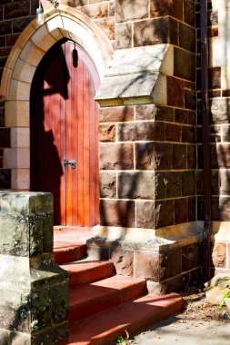  Güney Afrika eski kilisede şehir merkezinde  