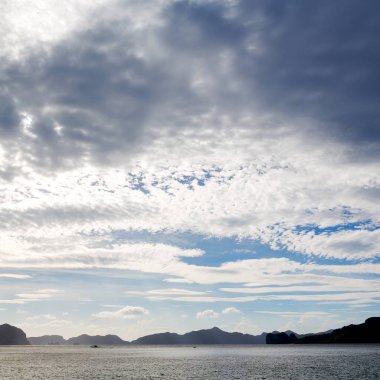 Pasifik Okyanusu bulutlar ve ışıklar 