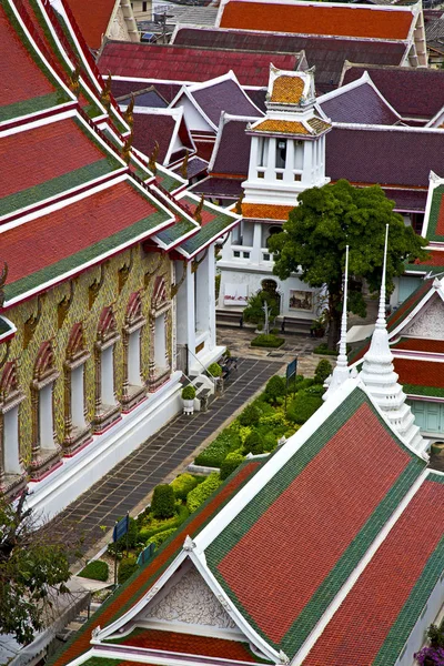 Ásia tailândia bangkok jardim cores religião mosaico — Fotografia de Stock