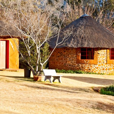  Lesotho sokak köyde mountain yakınındaki  