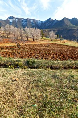  Lesotho sokak köyde mountain yakınındaki  