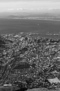 Güney Afrika cape town şehir manzarası içinde Masa Dağı