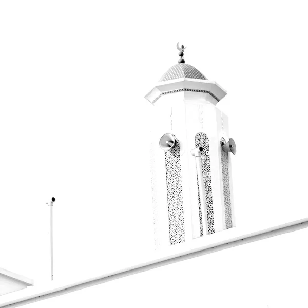 In oman muscat the old mosque minaret and religion in clear sky — Stock Photo, Image