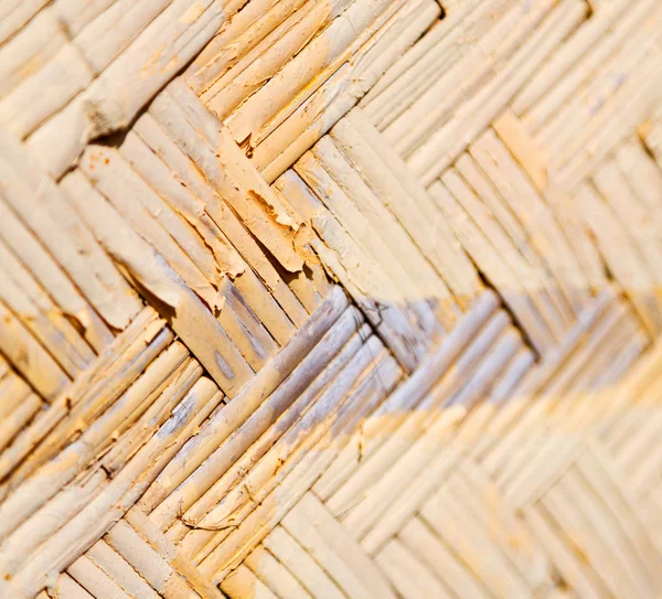 Uma construção de parede em bambu de vime — Fotografia de Stock