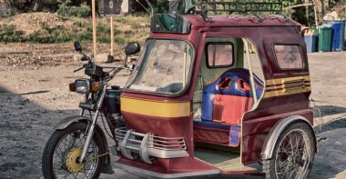 Asya philipphines tipik motosiklet 