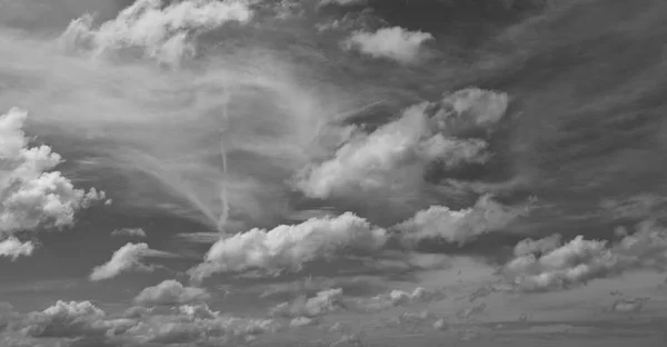 View of the cloudy fluffy sky like paradise — Stock Photo, Image