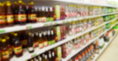 İran soyut süpermarkette bulanık