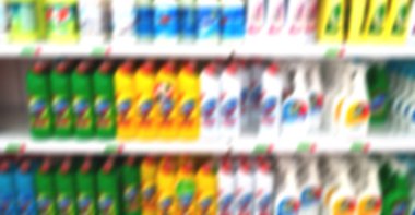 İran soyut süpermarkette bulanık