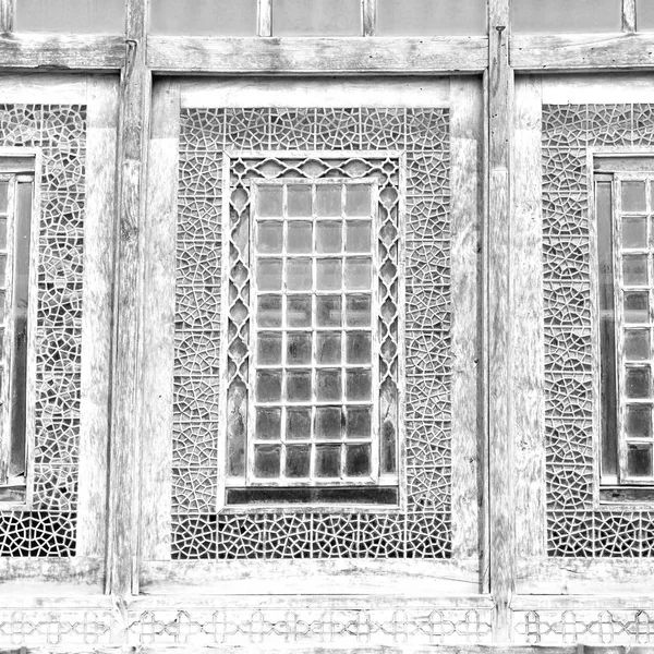 In iran  the old   architecture   window — Stock Photo, Image