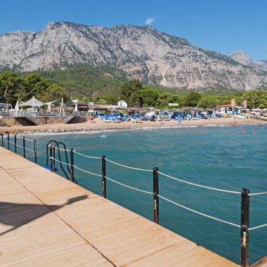 güzel sahil ve deniz turist için relax