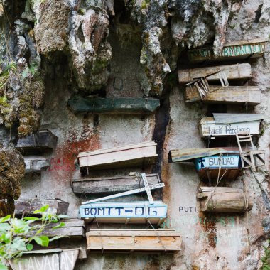 philipphines tipik asılı mezarlığı 