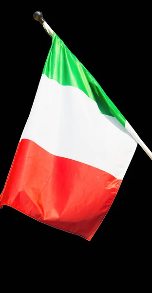 Italienska viftande flagga i svart — Stockfoto