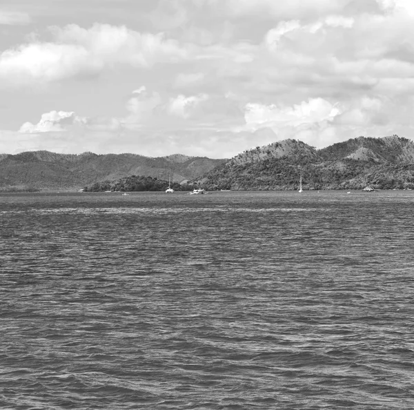 Boat Philippines Snake Island Nido Palawan Beautiful Panorama Coastline Sea — Stock Photo, Image
