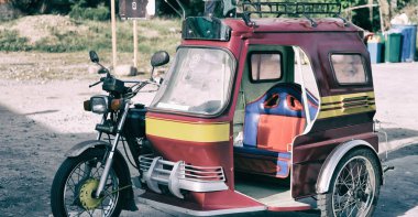 Asya philipphines tipik motosiklet 