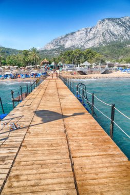 güzel sahil ve deniz turist için relax