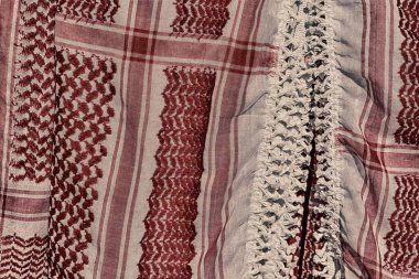 Pamuk geleneksel sembolik Arap eşarp doku 