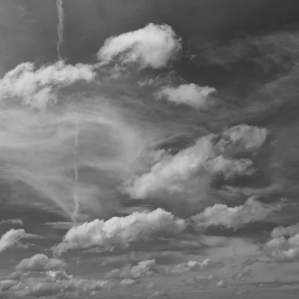 View of the cloudy fluffy sky like paradise — Stock Photo, Image