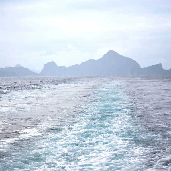 A view from  boat  and the pacific ocean Stock Picture