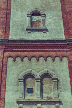 İtalya antik tarihi Ortaçağ dekorasyon duvar ve penceresinde