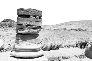 petra, jordan sütunları ve mimari miras antika sokak dolu