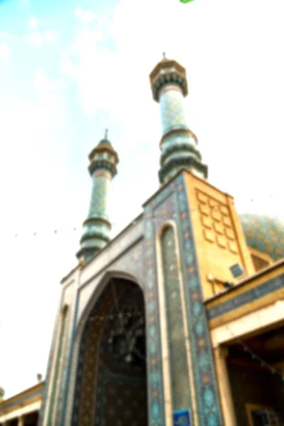Desenfoque Iran Antigua Mezquita Antigua Minarete Religión Arquitectura Persa — Foto de Stock