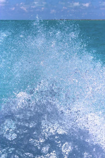 Ziemi Meksyku Froath Niebieski Piana Sea Kropla Słoneczny Dzień — Zdjęcie stockowe